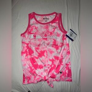Champion Pink and White Tie-Dye Tank